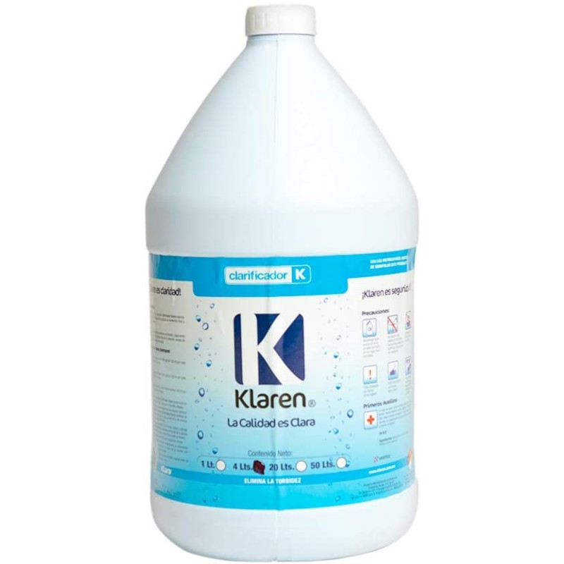 CLARIFICADOR, ENVASE DE 4 LTS KLAREN