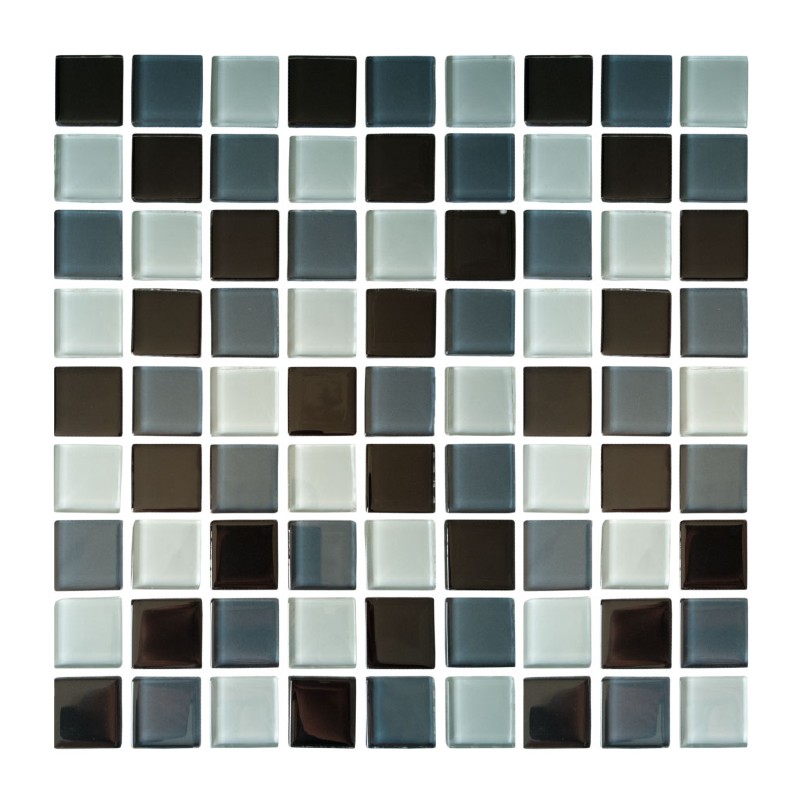 MOSAICO CRISTALO VITREO MEZCLA GRISES 2M