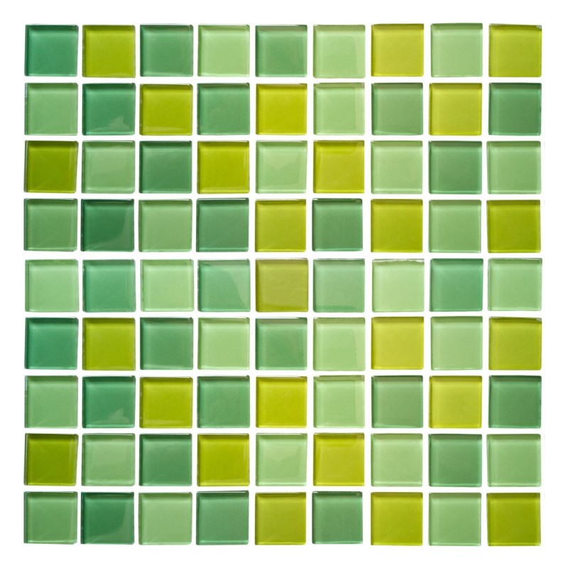 MOSAICO CRISTALO VITREO MEZCLA VERDES 2M