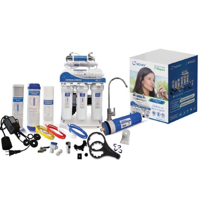OSMOSIS INVERSA 6 ETAP 400GPD C/UV AQUEX