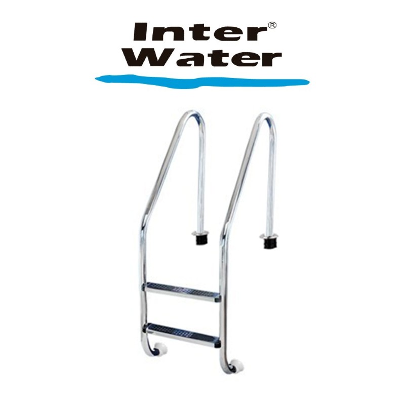 ESCALERA 2 PELDAÑOS ACERO INOX.