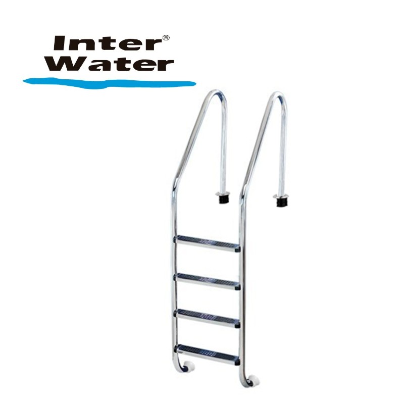 ESCALERA 4 PELDAÑOS ACERO INOX.