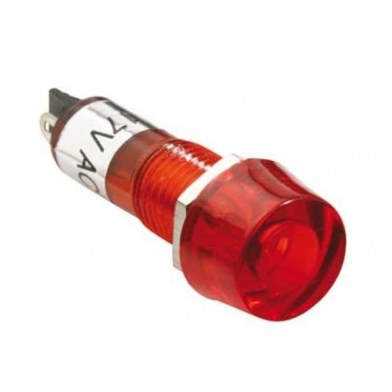 FOCO NEON ENCAP. REDONDO ROJO 117VAC