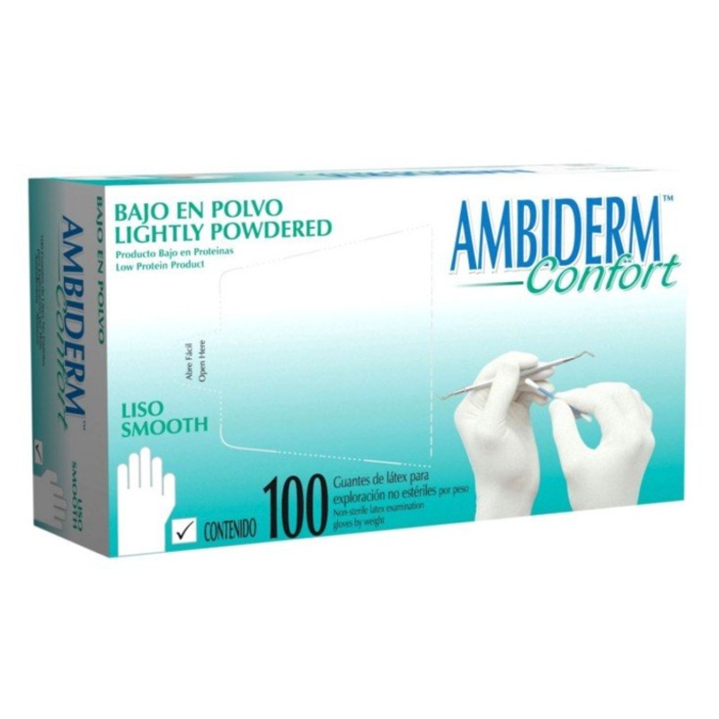 GUANTE AMBIDERM LISO GRANDE C/100 PZS