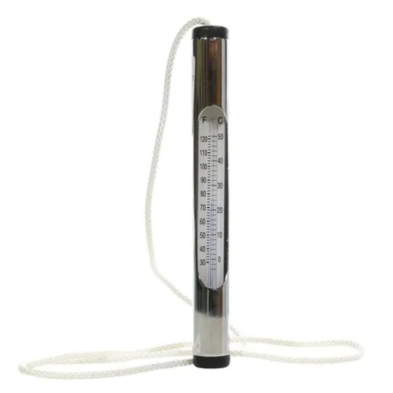 TERMOMETRO COLGANTE DE CROMO BRONCE