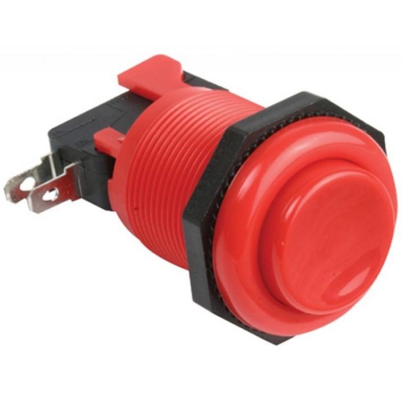 BOTON PULSADOR ROJO CON MICROSWITCH