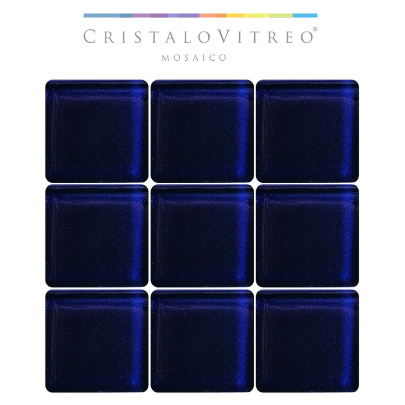 MOSAICO CRISTALO VITREO AZUL COBALTO 2 M